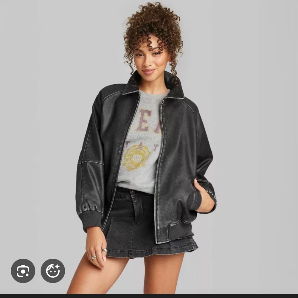 Wild Fable Charcoal Bomber Jacket